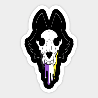 Skull Pride - Nonbinary Sticker